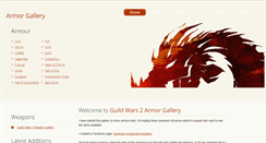 Desktop Screenshot of gw2armorgallery.com