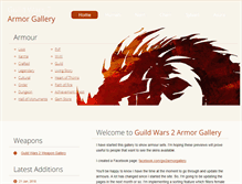 Tablet Screenshot of gw2armorgallery.com